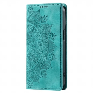 Flip Case Motorola Edge 50 Fusion Mandala-wildleder-effekt