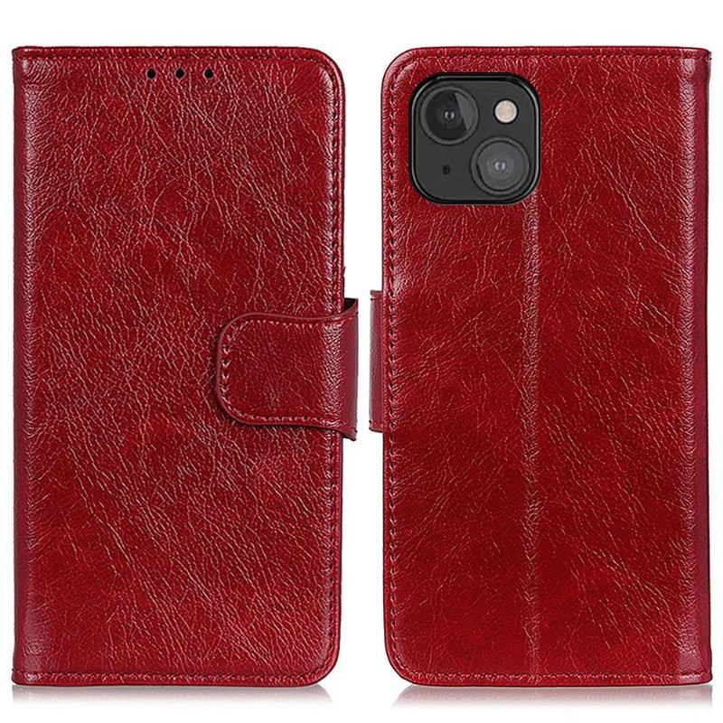 Flip Case Für iPhone 13 Distressed-leder-stil