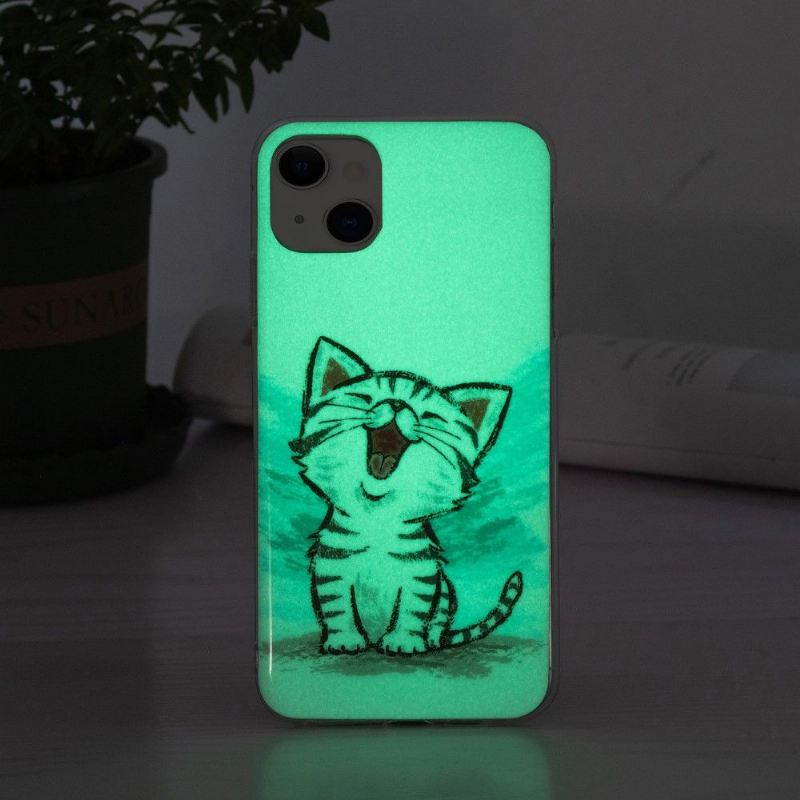 Handyhülle Für iPhone 13 Fluoreszierender Chatinhalt