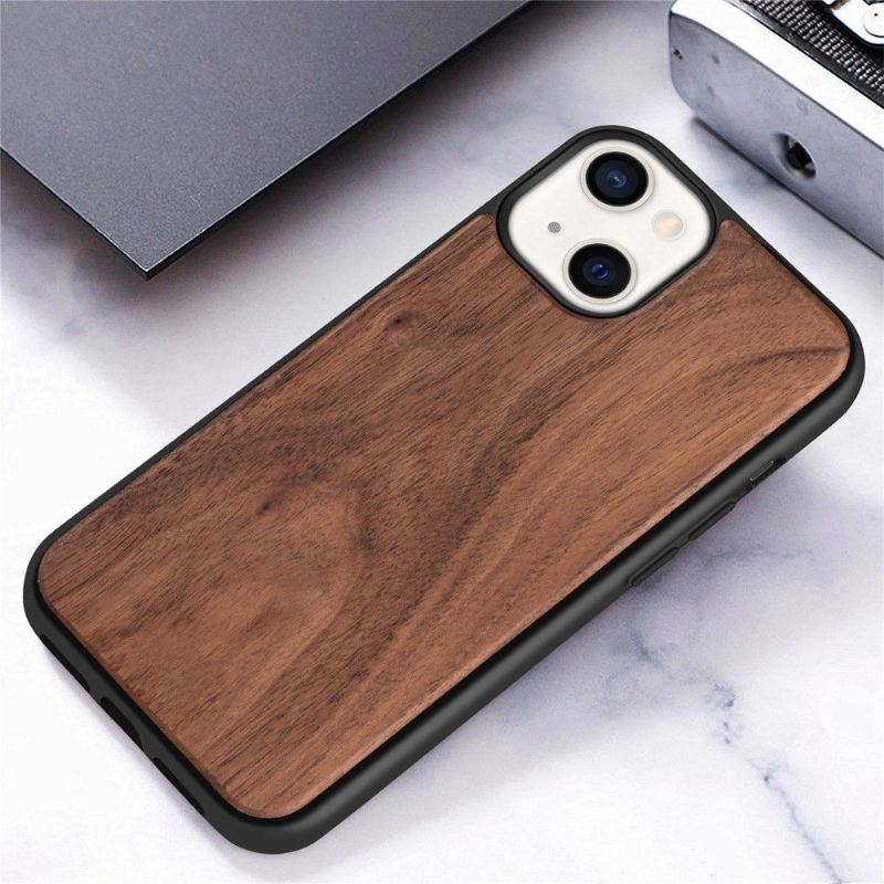 Handyhülle Für iPhone 13 Premium Holz - Dunkelbraun