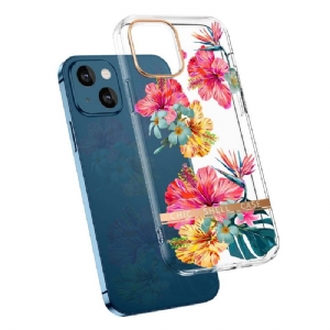 Handyhülle Für iPhone 13 Transparente Bunte Blumen