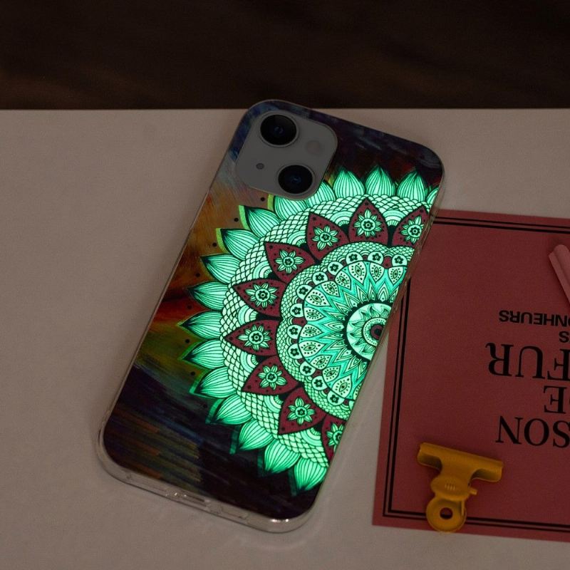 Hülle Für iPhone 13 Anti-Sturz Fluoreszierendes Buntes Mandala