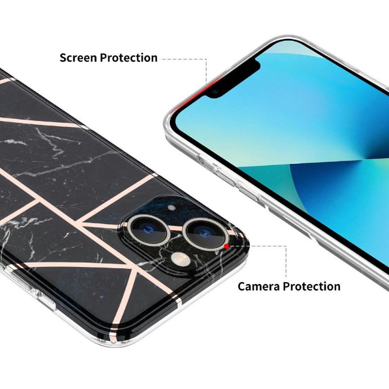 Hülle Für iPhone 13 Marmor-geometrie