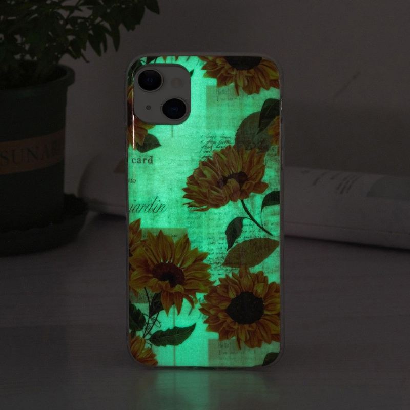 Hülle Für iPhone 13 Vintage Sonnenblume Fluoreszierend