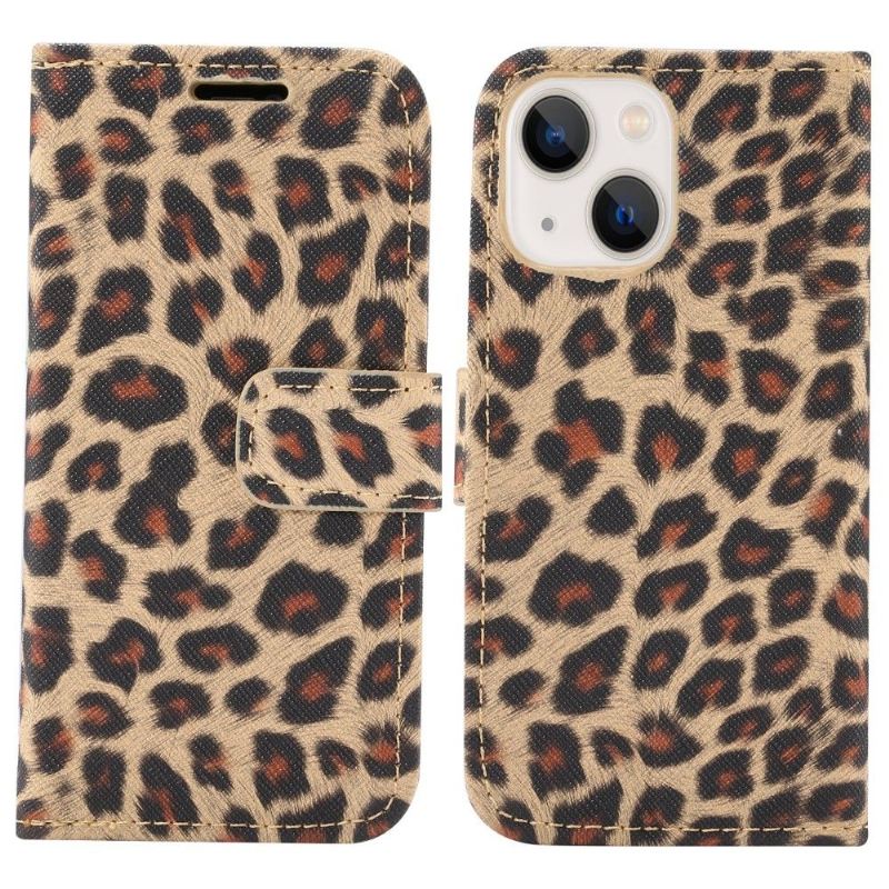 Lederhüllen Für iPhone 13 Stahlleopard