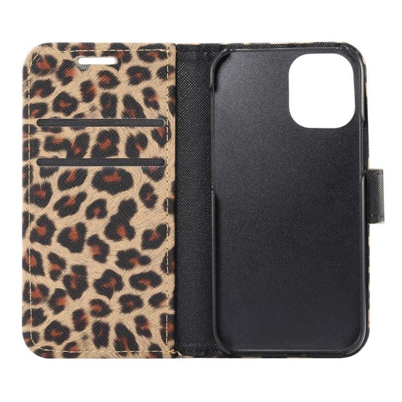 Lederhüllen Für iPhone 13 Stahlleopard