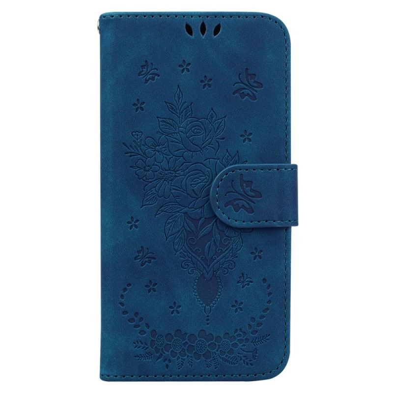 Lederhüllen Oppo Reno 12f 5g Muster Mit Schmetterlingen Und Blumen