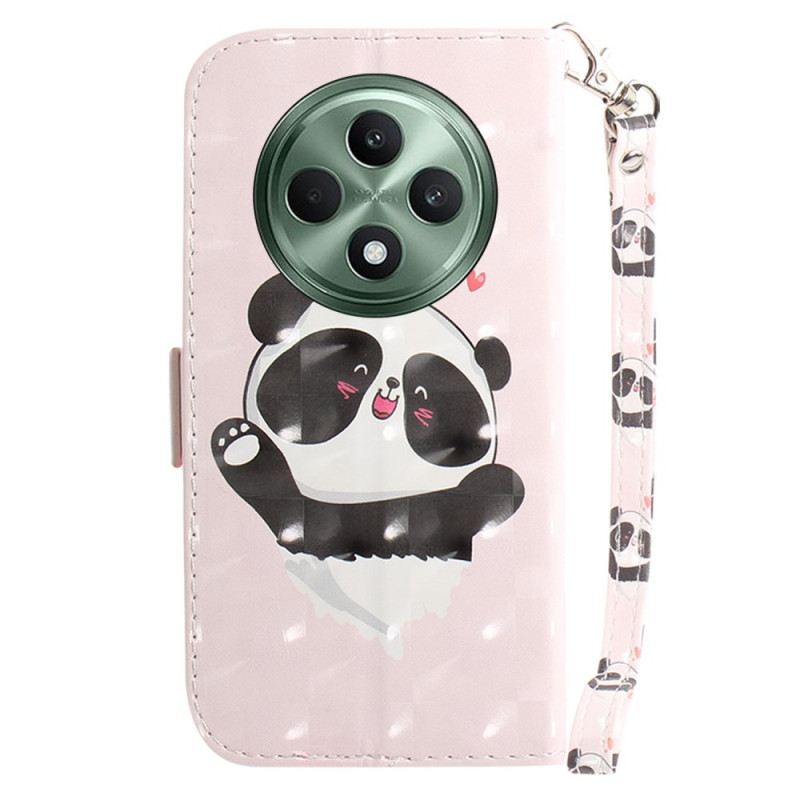 Lederhüllen Oppo Reno 12f 5g Panda Love Mit Riemen