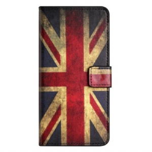 Flip Case Für iPhone 15 Plus Englische Vintage-flagge