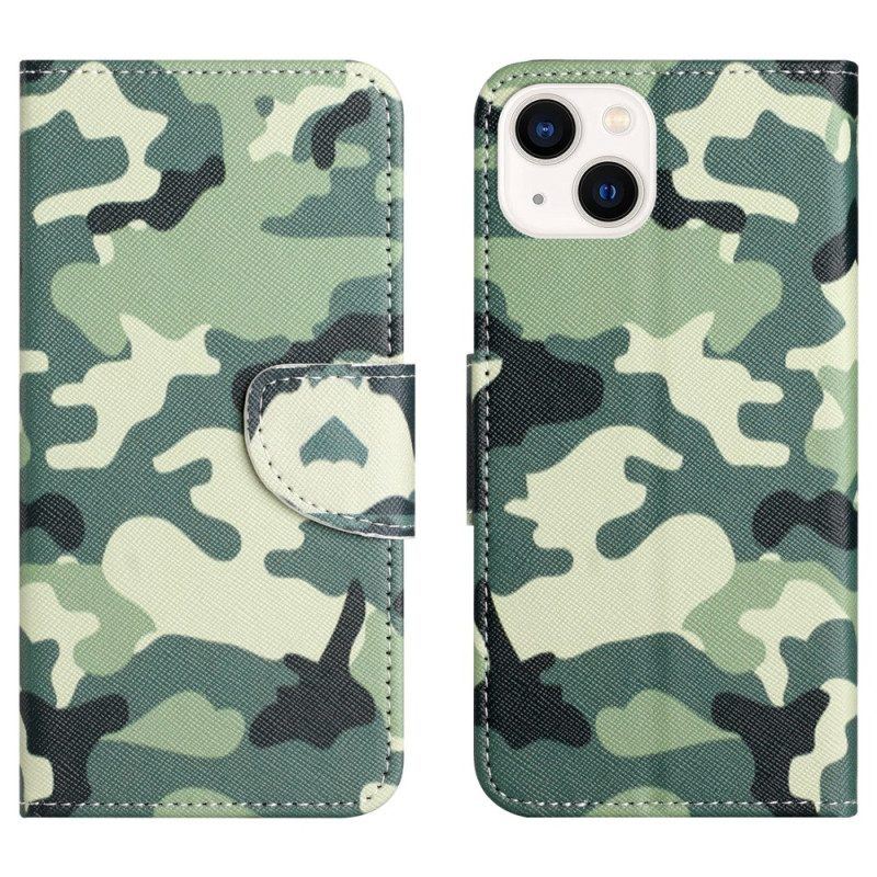 Flip Case Für iPhone 15 Plus Militärtarnung