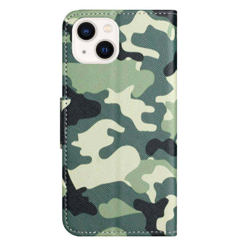 Flip Case Für iPhone 15 Plus Militärtarnung