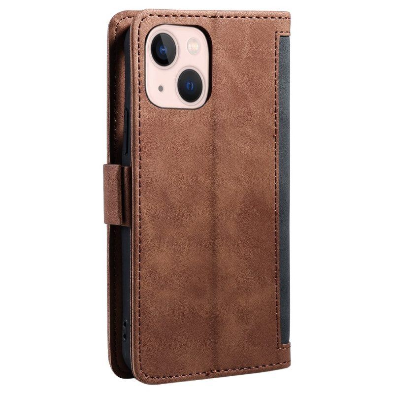 Flip Case Für iPhone 15 Plus Mit Kordel Riemen Im Retro-stil