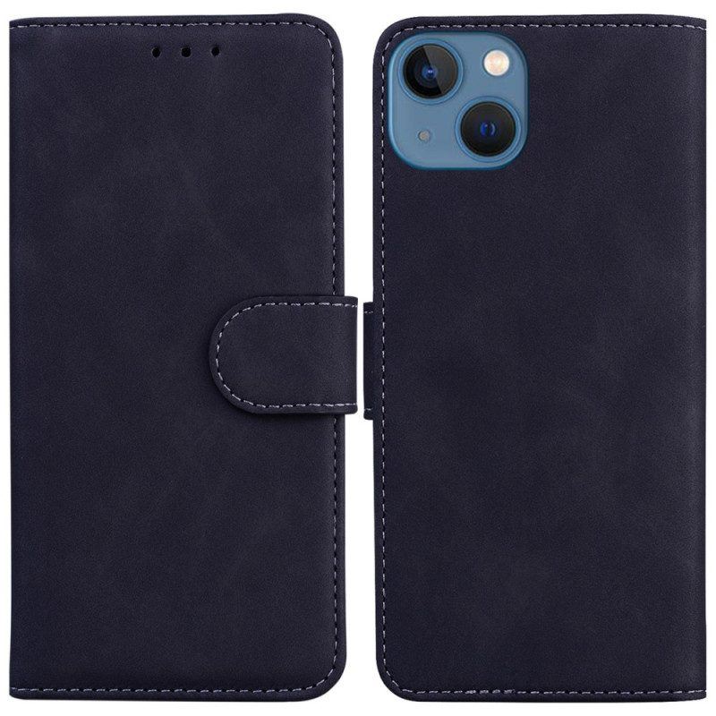 Flip Case Für iPhone 15 Plus Stil Aus Weichem Leder