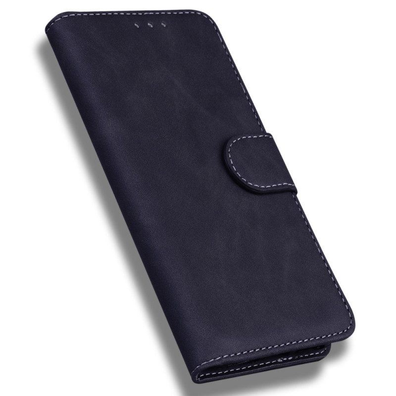 Flip Case Für iPhone 15 Plus Stil Aus Weichem Leder