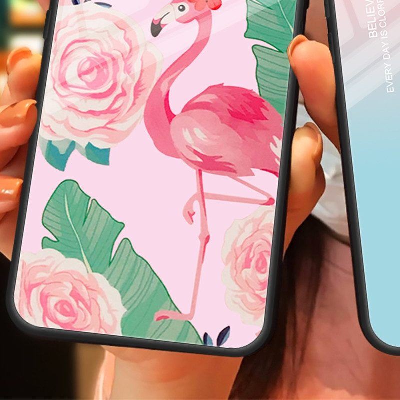 Hülle Für iPhone 15 Plus Flamingo-hartglas