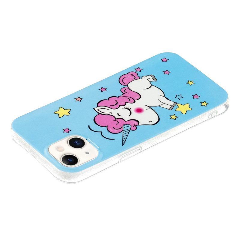 Hülle Für iPhone 15 Plus Fluoreszierendes Einhorn