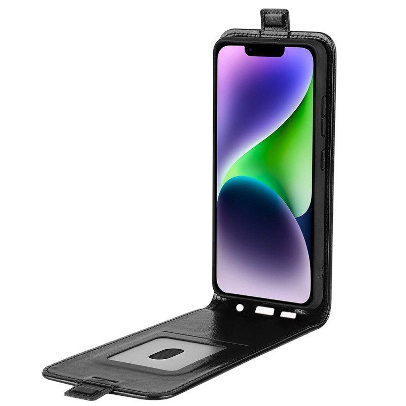 Lederhüllen Für iPhone 15 Plus Flip Case Vertikale Klappe