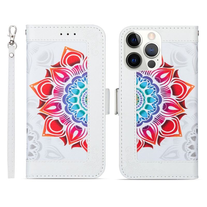 Flip Case Für iPhone 13 Pro Max Bunte Mandala-dame