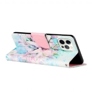 Flip Case Für iPhone 13 Pro Max Lilienblume