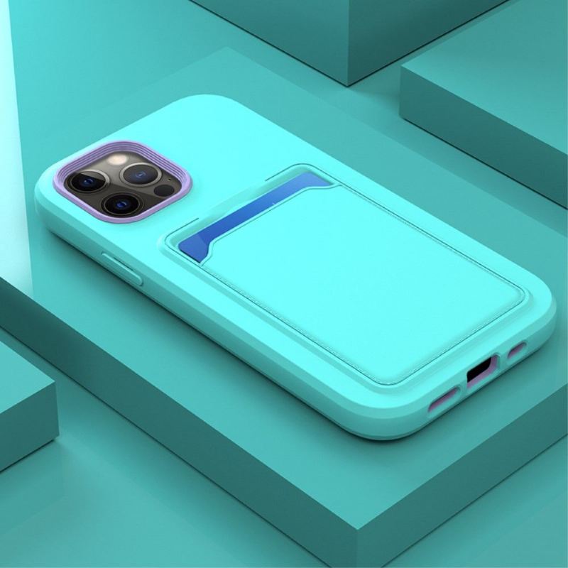 Handyhülle Für iPhone 13 Pro Max Skin-touch-kartenhalter