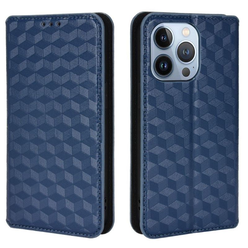 Lederhüllen Für iPhone 13 Pro Max Flip Case Konstruktionsgeometrie