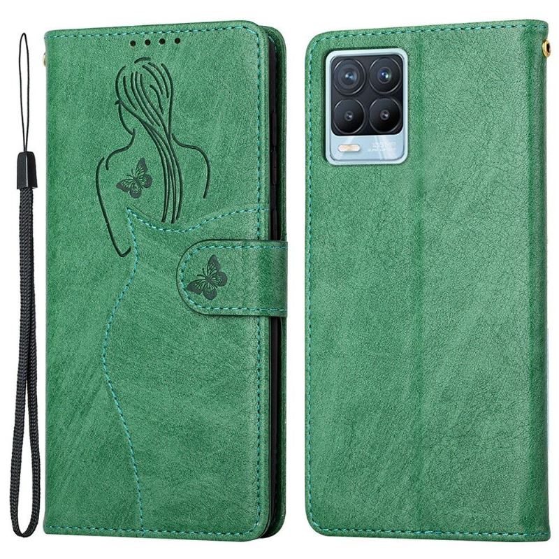 Flip Case Für Realme 8 / 8 Pro Premium Illustration Mädchen