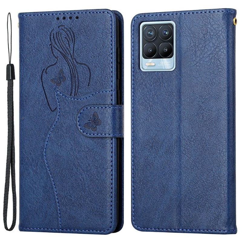 Flip Case Für Realme 8 / 8 Pro Premium Illustration Mädchen