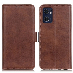 Flip Case Für Oppo Find X5 Lite Flip Case Doppelte Klappe