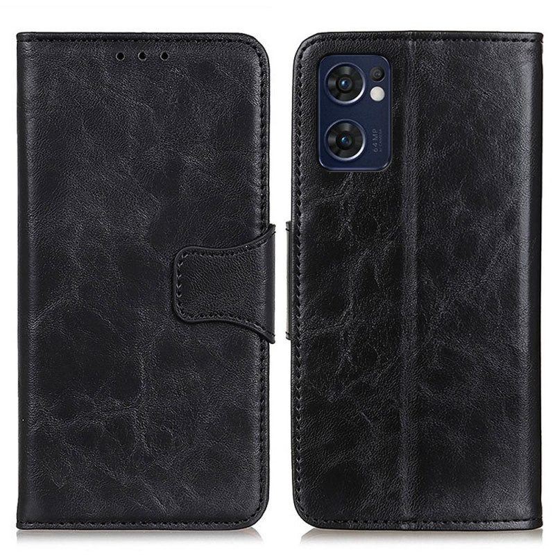 Flip Case Für Oppo Find X5 Lite Flip Case Texturierte Magnetische Klappe