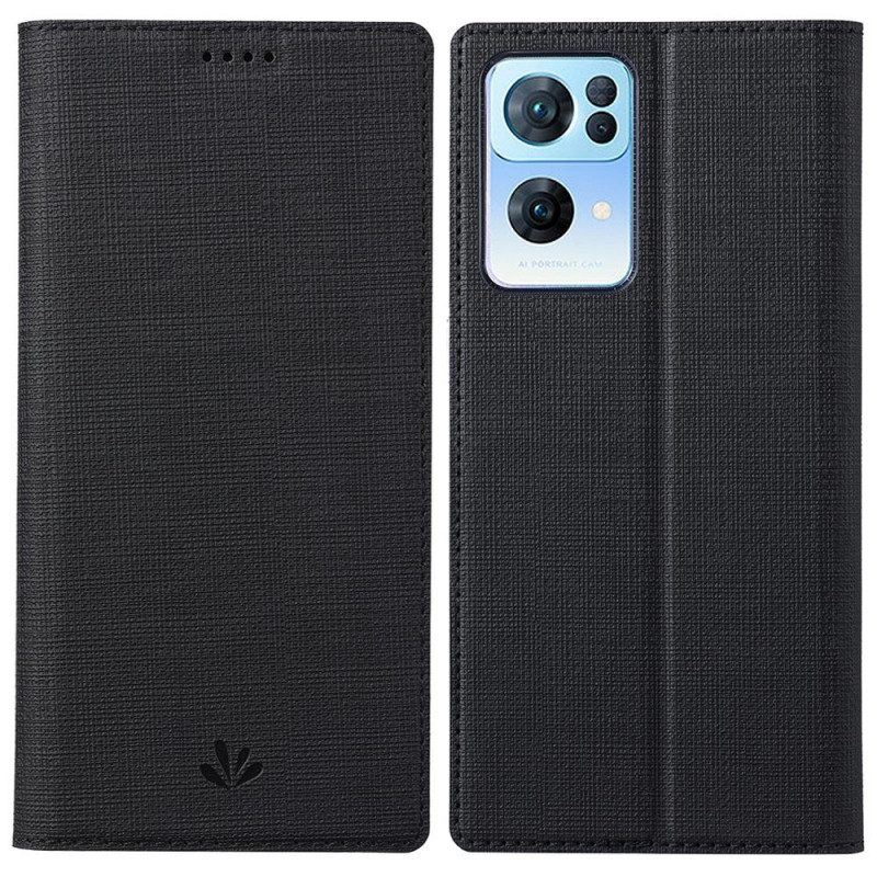 Flip Case Für Oppo Find X5 Lite Vili-stoffstruktur