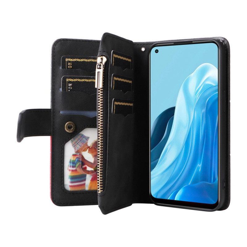 Flip Case Für Oppo Find X5 Lite Zweifarbig. Multifunktional