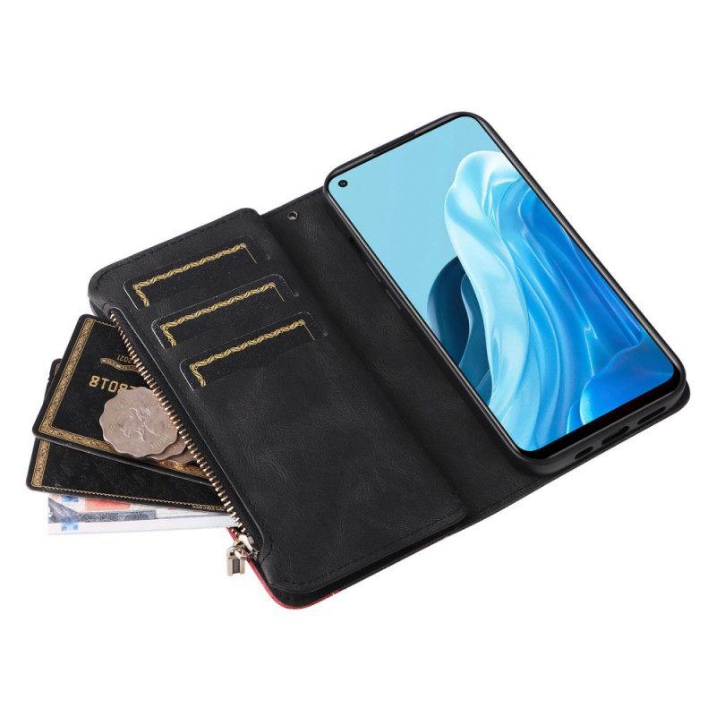 Flip Case Für Oppo Find X5 Lite Zweifarbig. Multifunktional