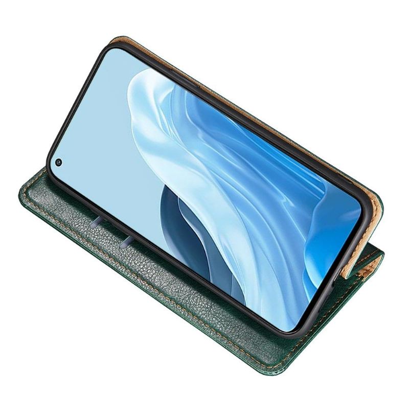 Handyhülle Für Oppo Find X5 Lite Flip Case Reines Kunstleder