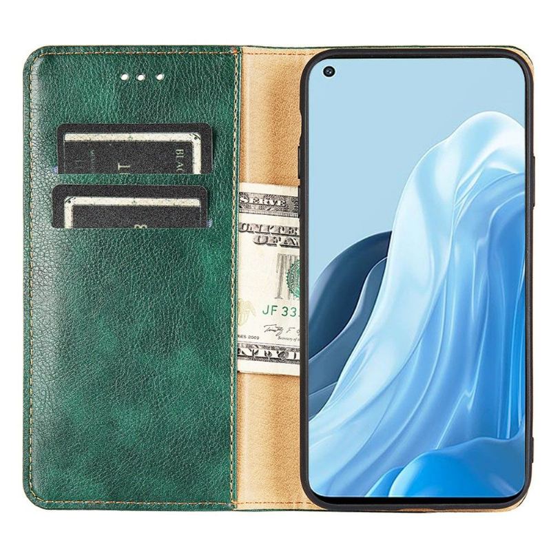 Handyhülle Für Oppo Find X5 Lite Flip Case Reines Kunstleder