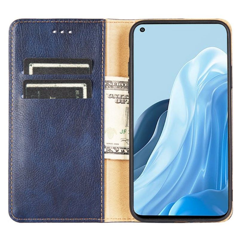 Handyhülle Für Oppo Find X5 Lite Flip Case Reines Kunstleder