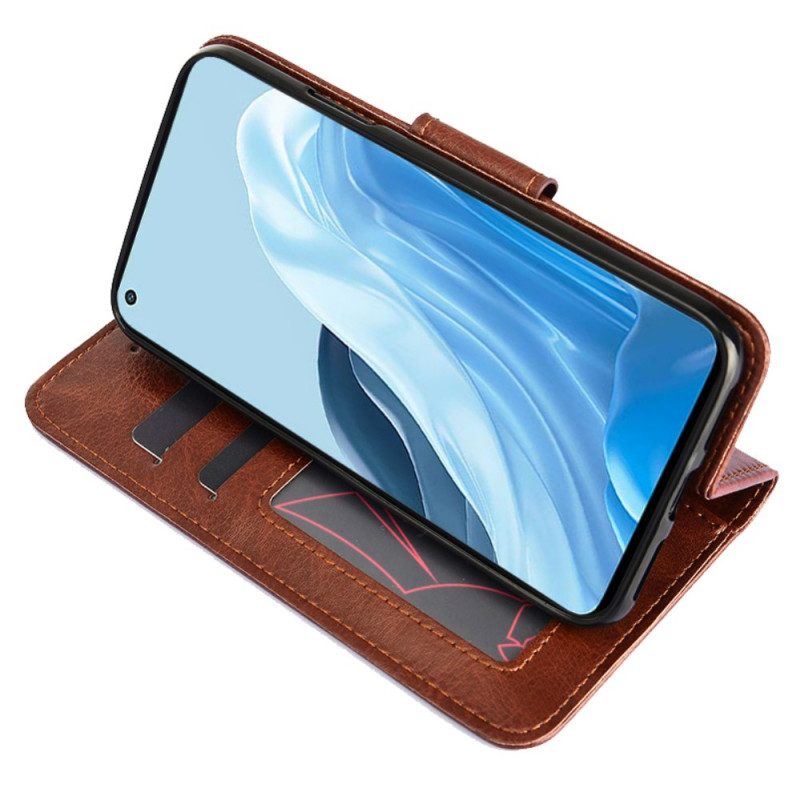 Lederhüllen Für Oppo Find X5 Lite Flip Case Bunte Magnetklappe