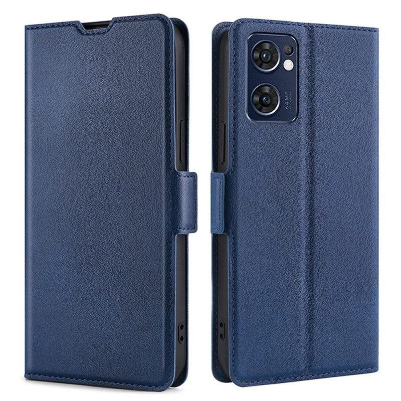 Lederhüllen Für Oppo Find X5 Lite Flip Case Klappen-doppeldesign