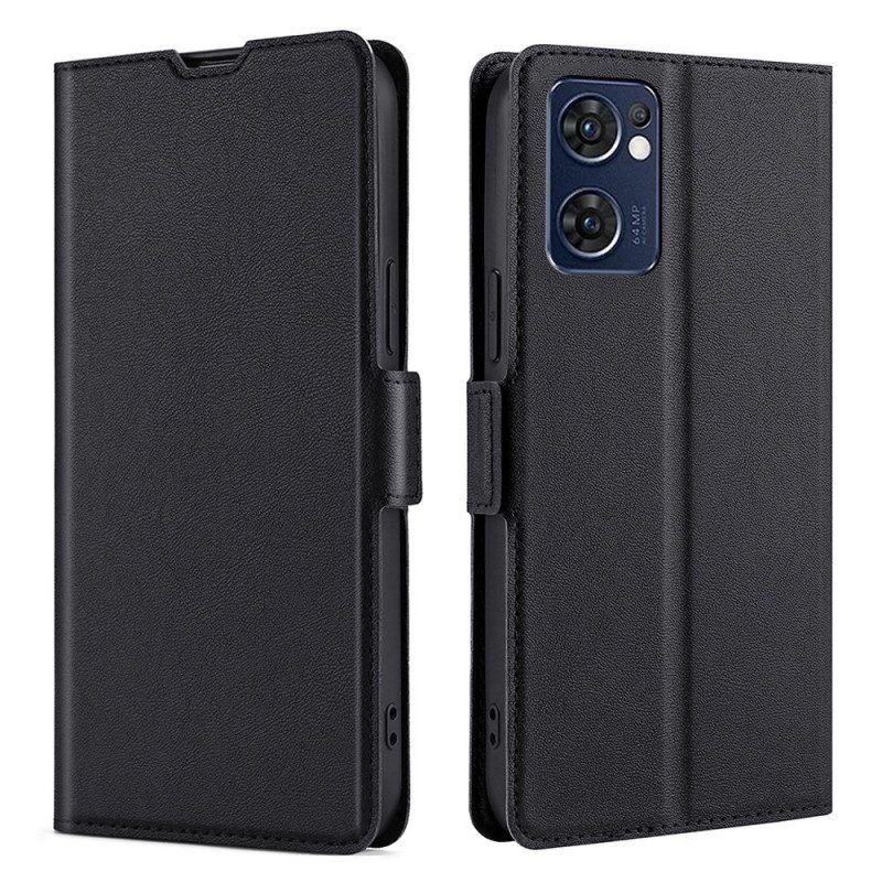 Lederhüllen Für Oppo Find X5 Lite Flip Case Klappen-doppeldesign