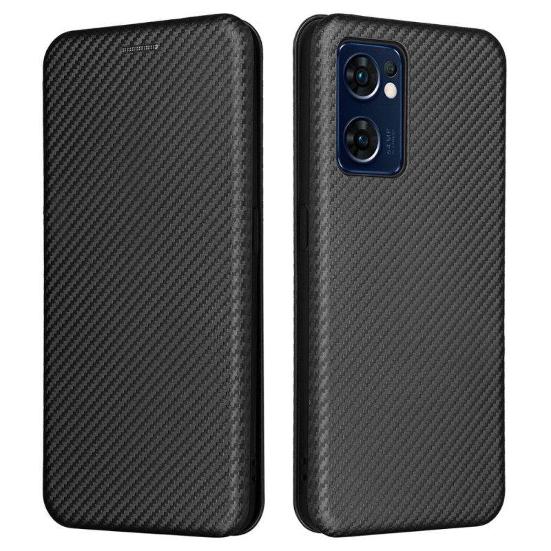 Schutzhülle Für Oppo Find X5 Lite Flip Case Kohlefaser-textur