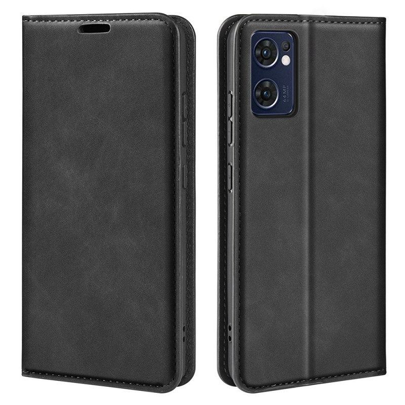 Schutzhülle Für Oppo Find X5 Lite Flip Case Kunstleder. Einfarbig