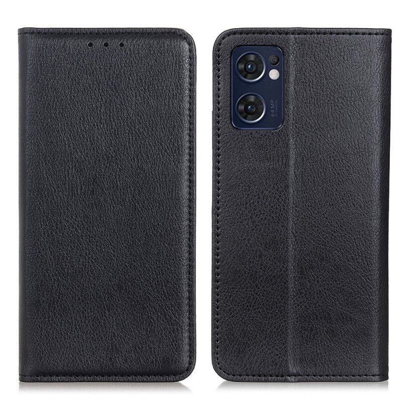 Schutzhülle Für Oppo Find X5 Lite Flip Case Litschi-spaltleder