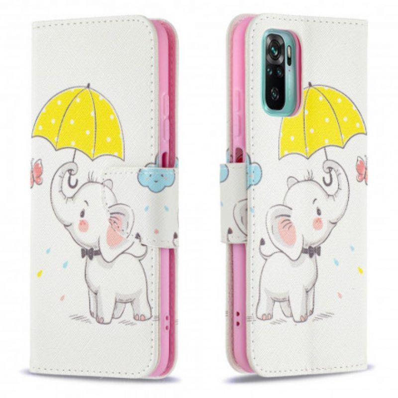 Flip Case Für Xiaomi Redmi Note 10 / 10S Baby Elefant