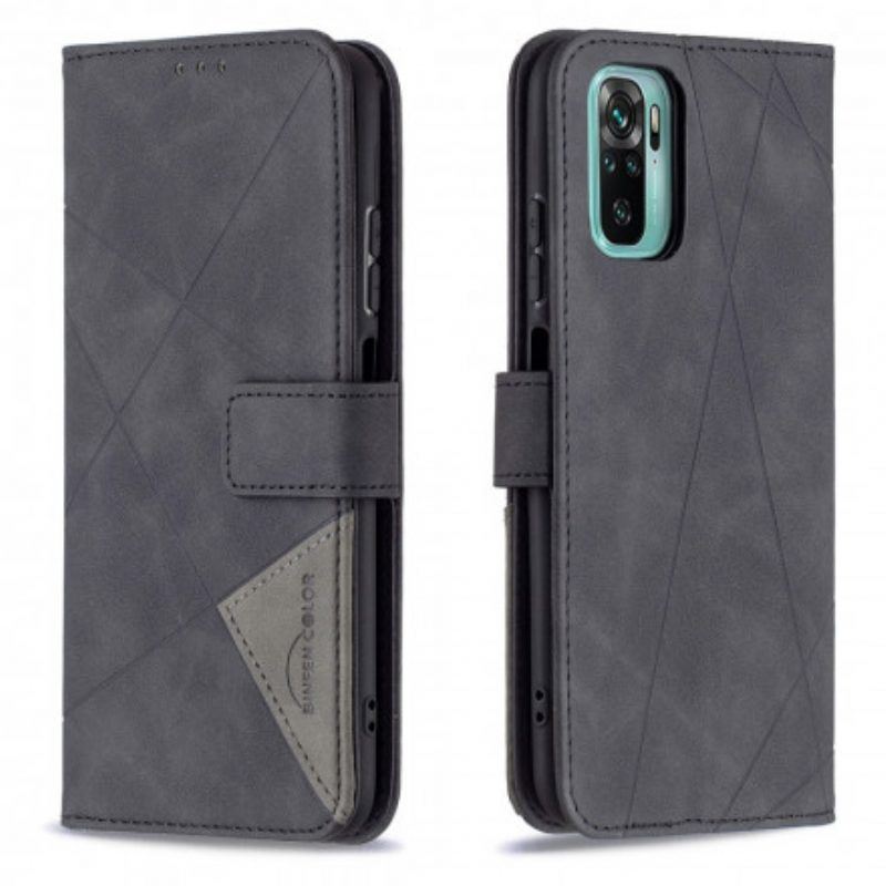 Flip Case Für Xiaomi Redmi Note 10 / 10S Dreieck Binfen Farbe