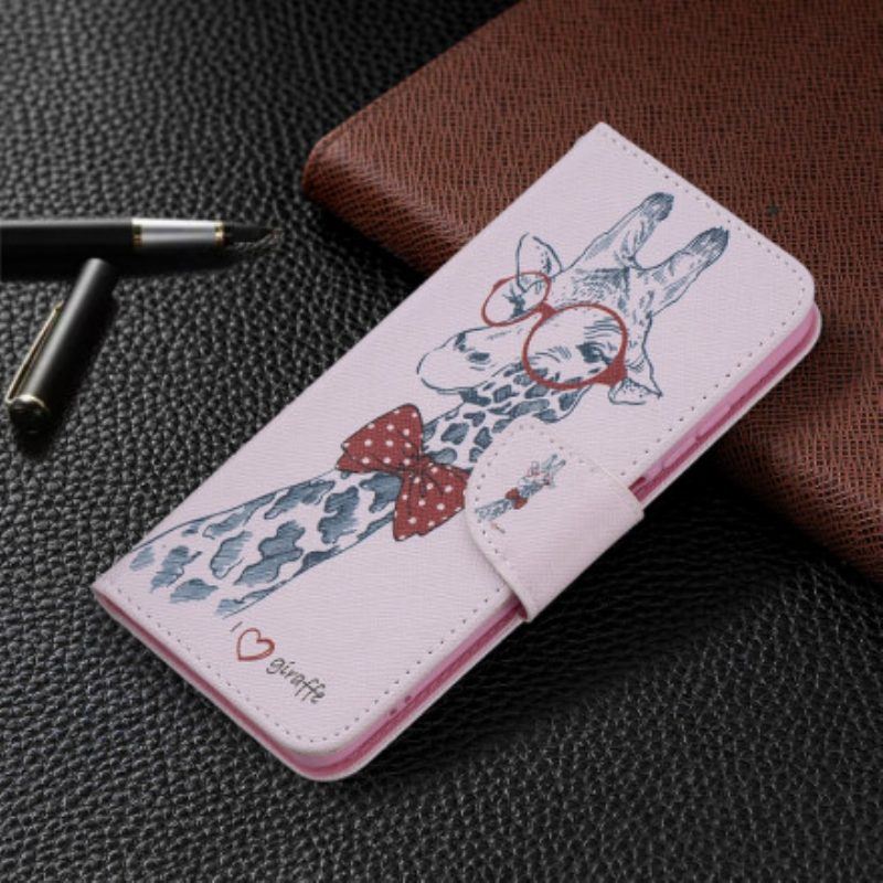 Flip Case Für Xiaomi Redmi Note 10 / 10S Kluge Giraffe