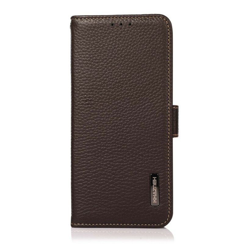 Flip Case Für Xiaomi Redmi Note 10 / 10S Lychee-leder Khazneh Rfid