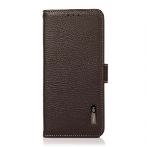 Flip Case Für Xiaomi Redmi Note 10 / 10S Lychee-leder Khazneh Rfid