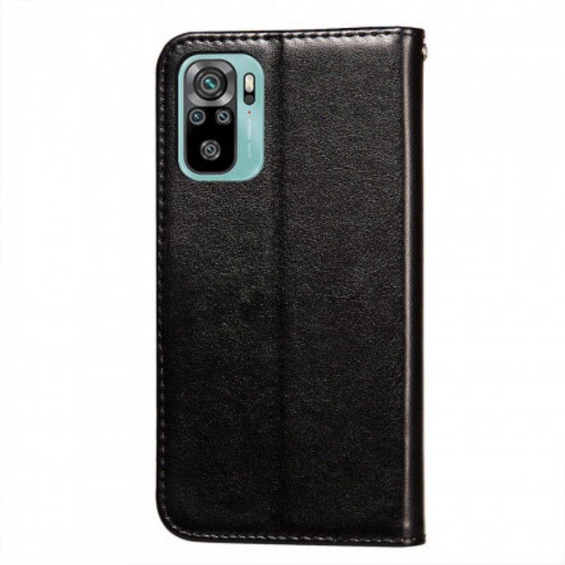 Flip Case Für Xiaomi Redmi Note 10 / 10S Monochromer Lederstil