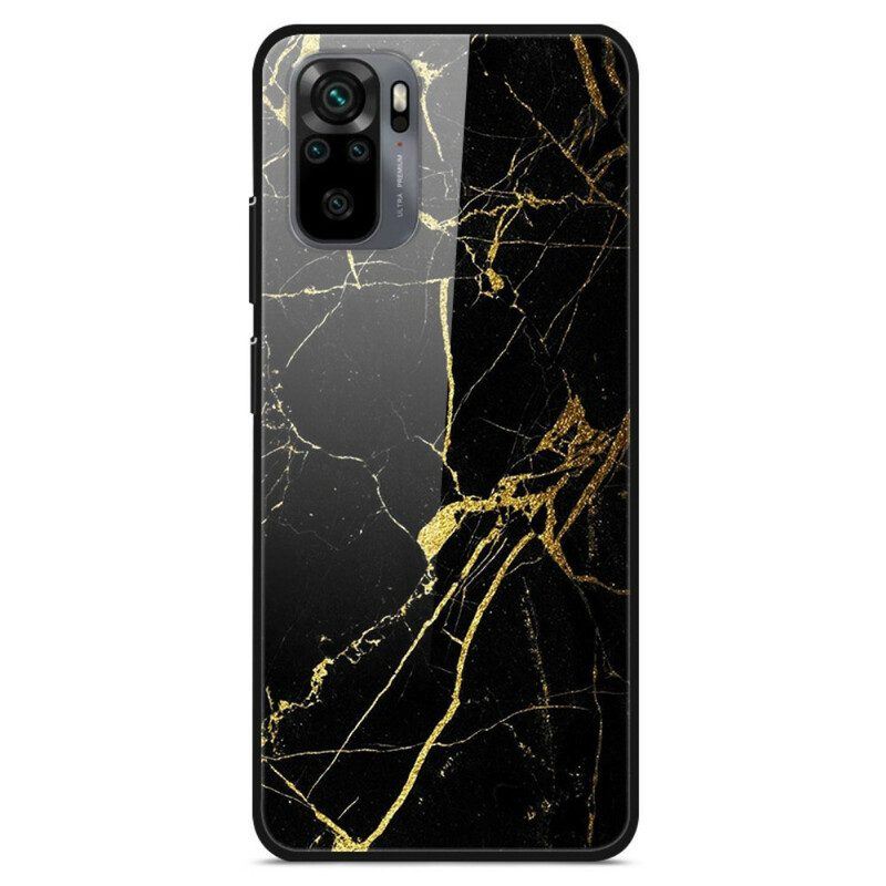 Handyhülle Für Xiaomi Redmi Note 10 / 10S Supreme Marble Gehärtetes Glas