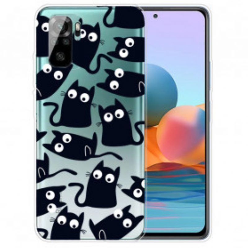 Hülle Für Xiaomi Redmi Note 10 / 10S Mehrere Schwarze Katzen