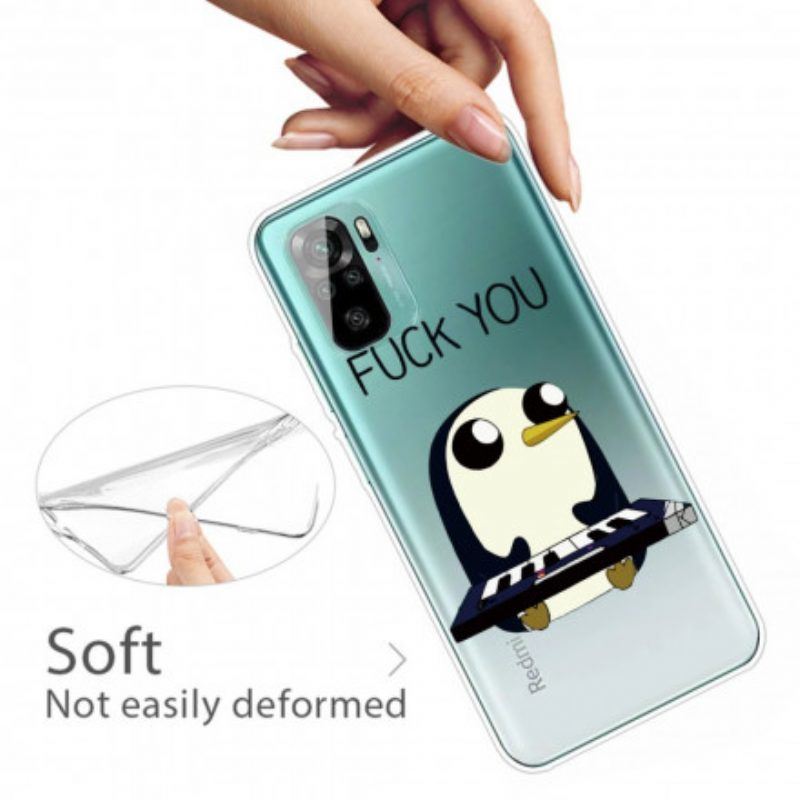 Hülle Für Xiaomi Redmi Note 10 / 10S Pinguin Fick Dich